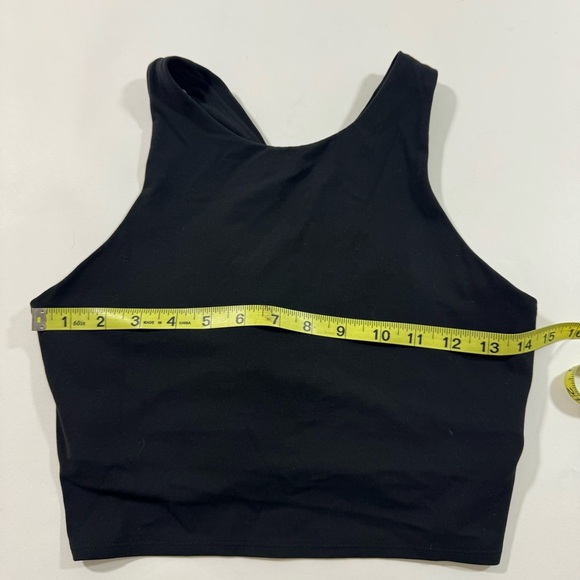 Athleta Conscious Crop Bra Black Long Line No Padding - Picture 5 of 5